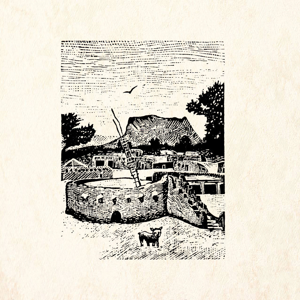StampaFe Kiva Southwest Tribal Rubber Art Stamp